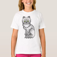 Gato Persa Cartoon Fofo Tabby Prateado Chinchila