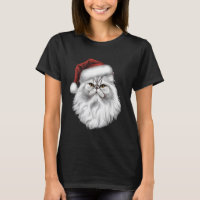 Gato Persa Chapéu e Barba do Papai Noel Natal Ca