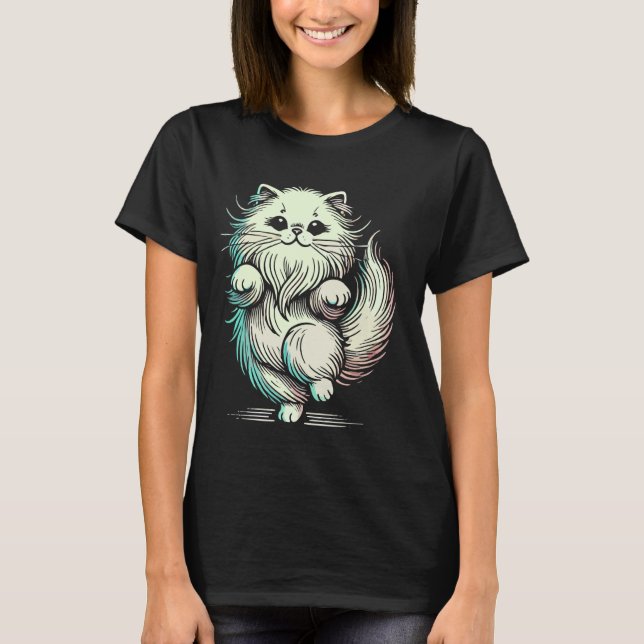 Camiseta Gato Persa Cinto (Frente)