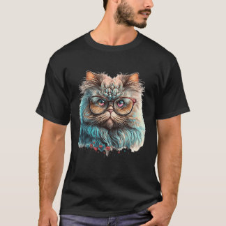 Camiseta Gato Persa Colorido Fofo Dia dos Namorados 1