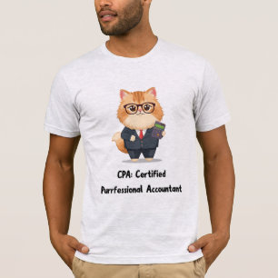 Camiseta Gato Persa Contador CPA Finanças Humor