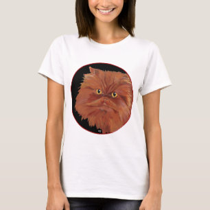 Camiseta Gato Persa de Cabelo Longo Vermelho