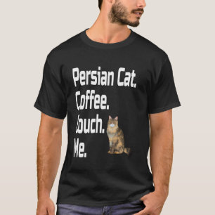 Camiseta Gato Persa Engraçado Café Sofá Eu Amante Mãe Pai A
