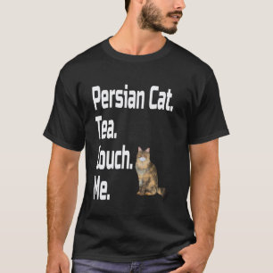 Camiseta Gato Persa Engraçado Chá Sofá Eu Amante Mãe Pai Av