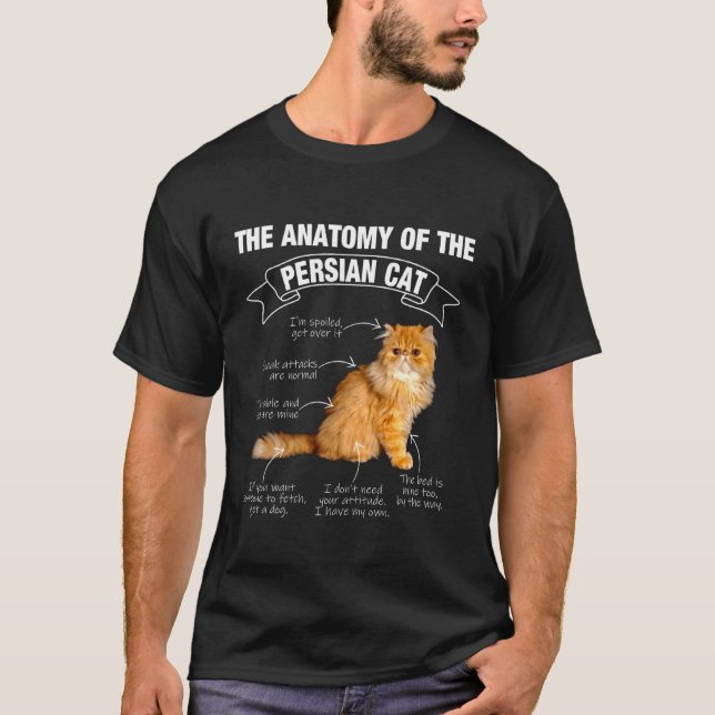 Camiseta Gato Persa Engraçado Mãe Pai Mia (Frente)
