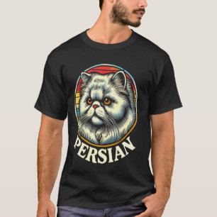 Camiseta Gato Persa Estilo Retro