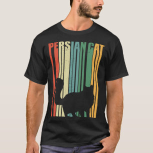 Camiseta Gato Persa Estilo Vintage Retro Envelhecido Legal