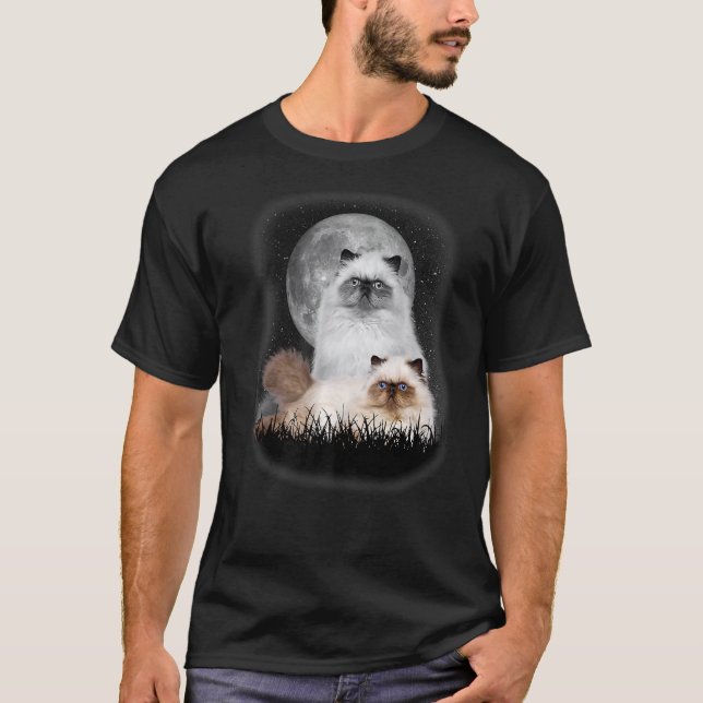 Camiseta gato persa fofo com gato persa da lua animal de es (Frente)