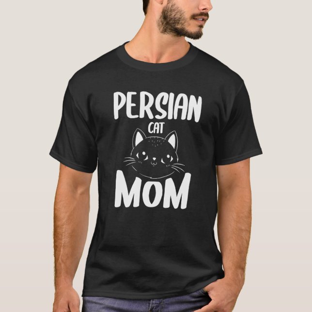 Camiseta Gato Persa Mãe Gatos Animal (Frente)