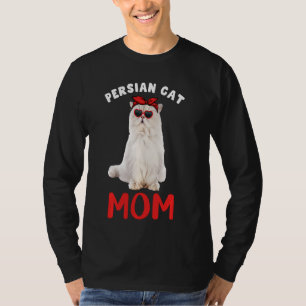 Camiseta Gato Persa Mãe Mãe Gata Proprietária Engraçado Gat