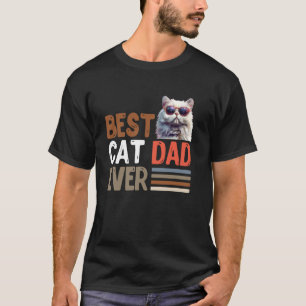 Camiseta Gato Persa MELHOR PAI DE GATO DE TODOS Vintage Coo
