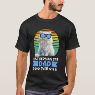 Camiseta Gato Persa MELHOR PAI DE GATO PERSO VIVO Gato Engr