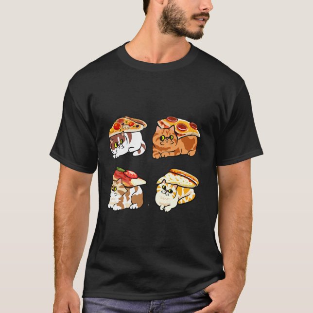 Camiseta Gato Persa Pizza (Frente)