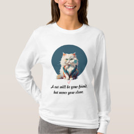 Camiseta Gato Persa - Placas Coloridas Tinta Abstrato Art