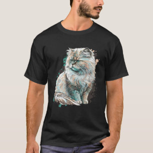 Camiseta Gato Persa Raça Fofa Colorida Mãe Senhora