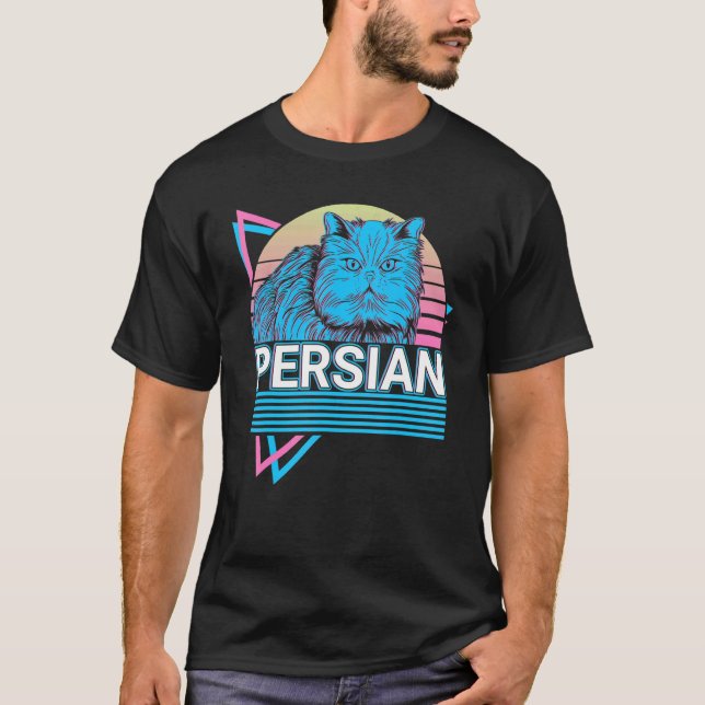 Camiseta Gato Persa Retro (Frente)