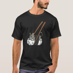 Camiseta Gato Persa Sushi Nigiri Animal de Estimação