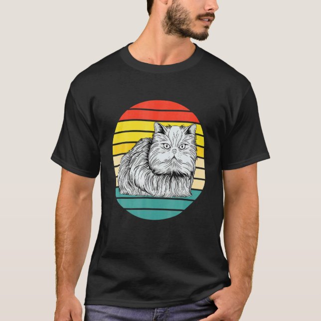 Camiseta Gato Persa Vintage (Frente)