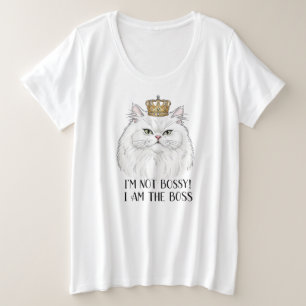 Camiseta Gato Pérsico Branco Fluffy Com Cotação Engraçada D