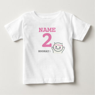 Camiseta Gato personalizado do branco do segundo