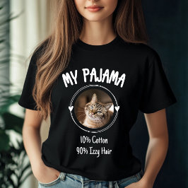 Camiseta Gato Personalizado Pajama - Presente Personalizado