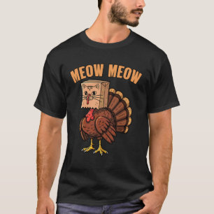 Camiseta Gato Peru Feliz Dia de Ação de Graças Humor Meow M