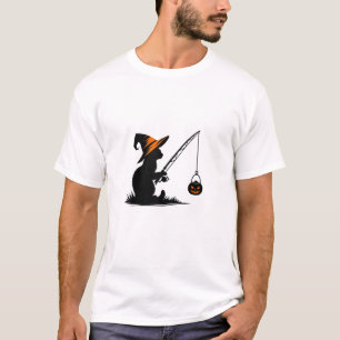 Camiseta Gato Pescado Abóbora-Abóbora-Vestígio-Gato