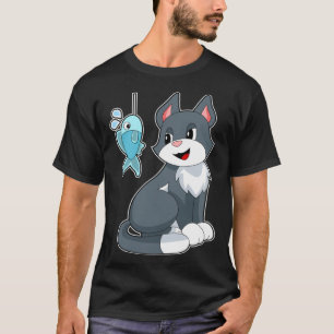 Camiseta Gato Pescador Peixe Pescando