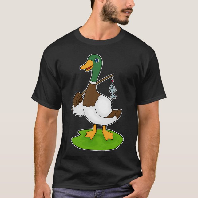 Camiseta Gato pescando com vara de pescar (Frente)