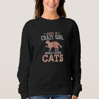 Camiseta Gato Pessoa Mulheres Animal Apenas Uma Menina Louc