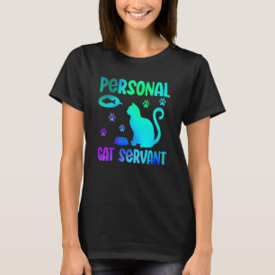 Camiseta Gato Pessoal Engraçado, Servo de Aquarela