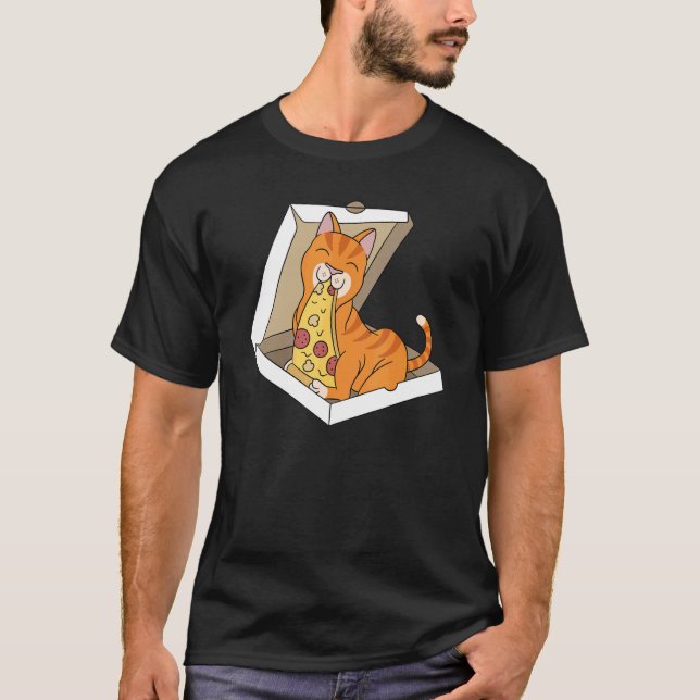 Camiseta Gato Pet Ginger Pizza (Frente)