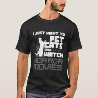 Camiseta Gato Pet Lover Horror Filme Lover Gift53