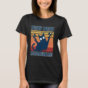 Camiseta Gato Pew Pew Madafakas Gun Funn Louco