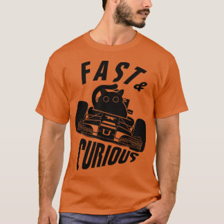 Camiseta Gato Piloto Engraçado Rápido Curioso