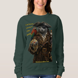 Camiseta Gato Pirata Azul Russo – A Fortuna Favorece os Aud