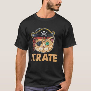 Camiseta Gato Pirata do Pi Rate Roupa Divertida para Amante