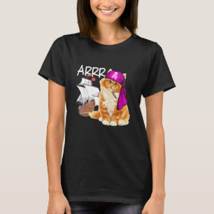 Camiseta Gato Pirata Giro Gira Arrr Buccaneer Kitten Feline