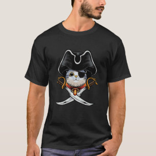 Camiseta Gato Pirata Pirata Gato Jolly Roger Gatinho