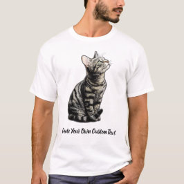 Camiseta Gato Pixie-bob Crie Seu Próprio Texto Personalizad