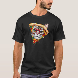 Camiseta Gato Pizza Fofo