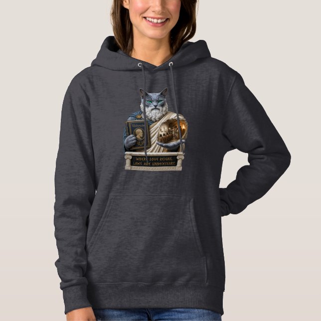 Camiseta Gato Plato Azul Russo (Frente)