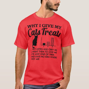 Camiseta Gato Por que dou guloseimas aos meus gatos