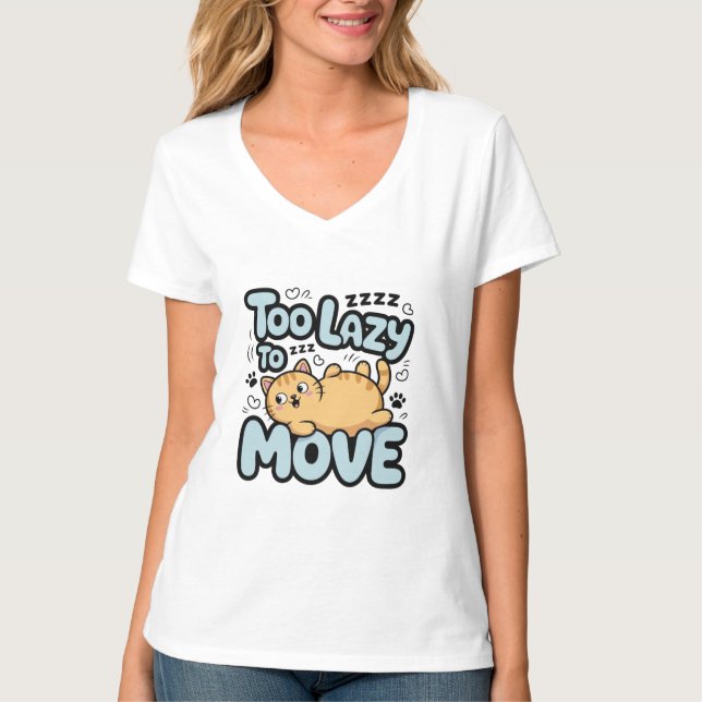 Camiseta Gato preguiçoso (Frente)