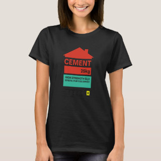 Camiseta Gato Preguiçoso de Cimento Piada Casual Assustador