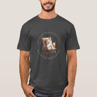 Camiseta Gato preguiçoso, Gato Engraçado