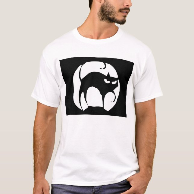 Camiseta gato preto (Frente)