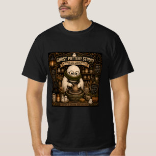 Camiseta Gato Preto Artista de Cerâmica Fantasma F