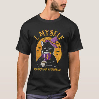 Camiseta Gato Preto Assustador Vintage na Noite de Lua Asso