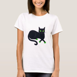 Camiseta Gato preto bonito